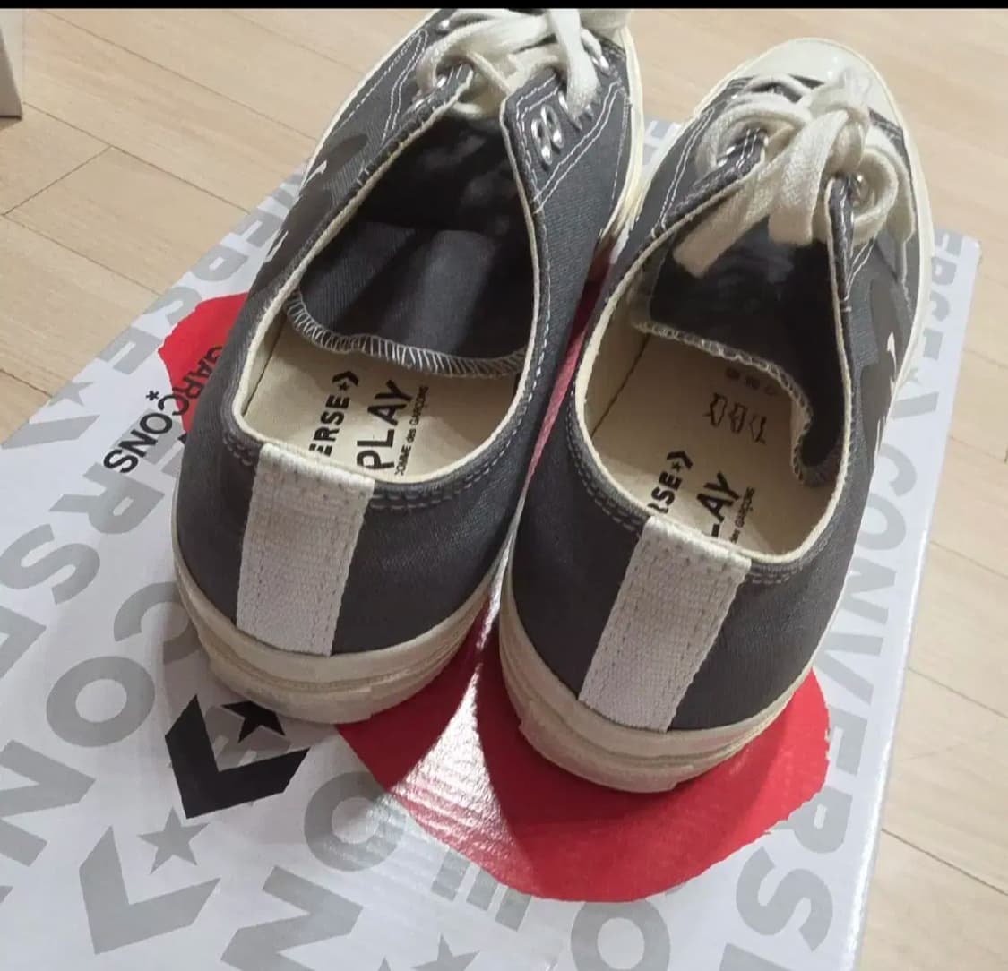 꼼데가르송 컨버스 로우 그레이 UK 10 택없는 새상품 상품이미지3