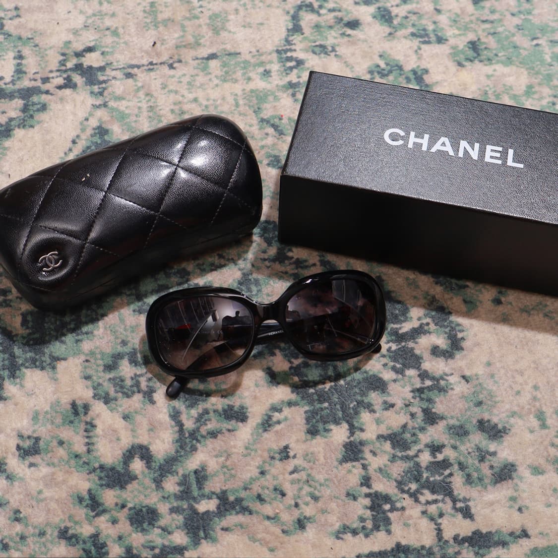 Chanel 샤넬 리본 포인트 선글라스 5170-A 블랙 풀박스 정품 상품이미지1