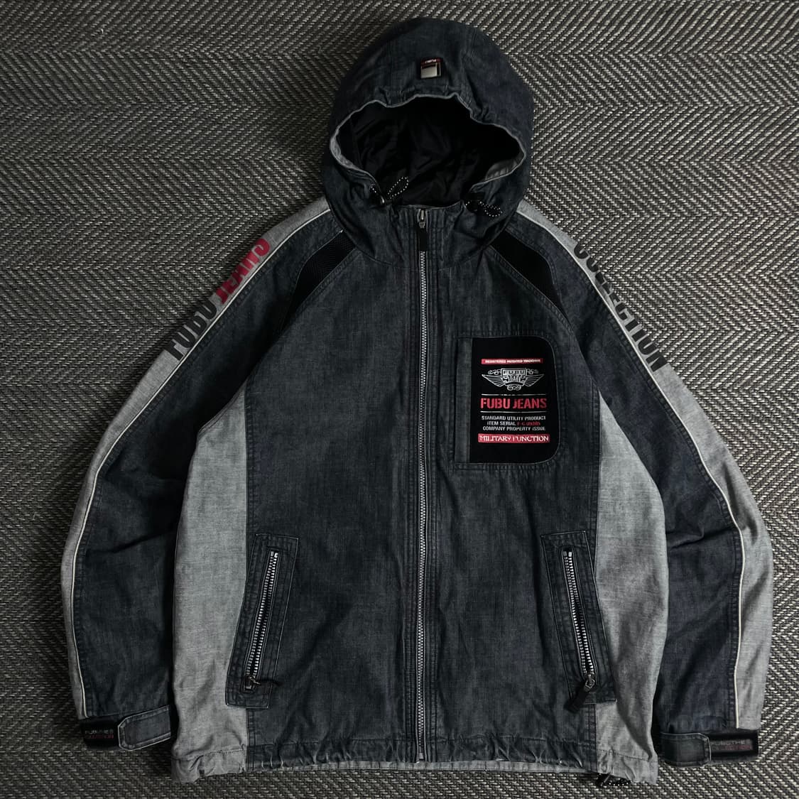 00s 후부 올드스쿨 데님 후드 트러커 자켓y 3459 상품이미지2