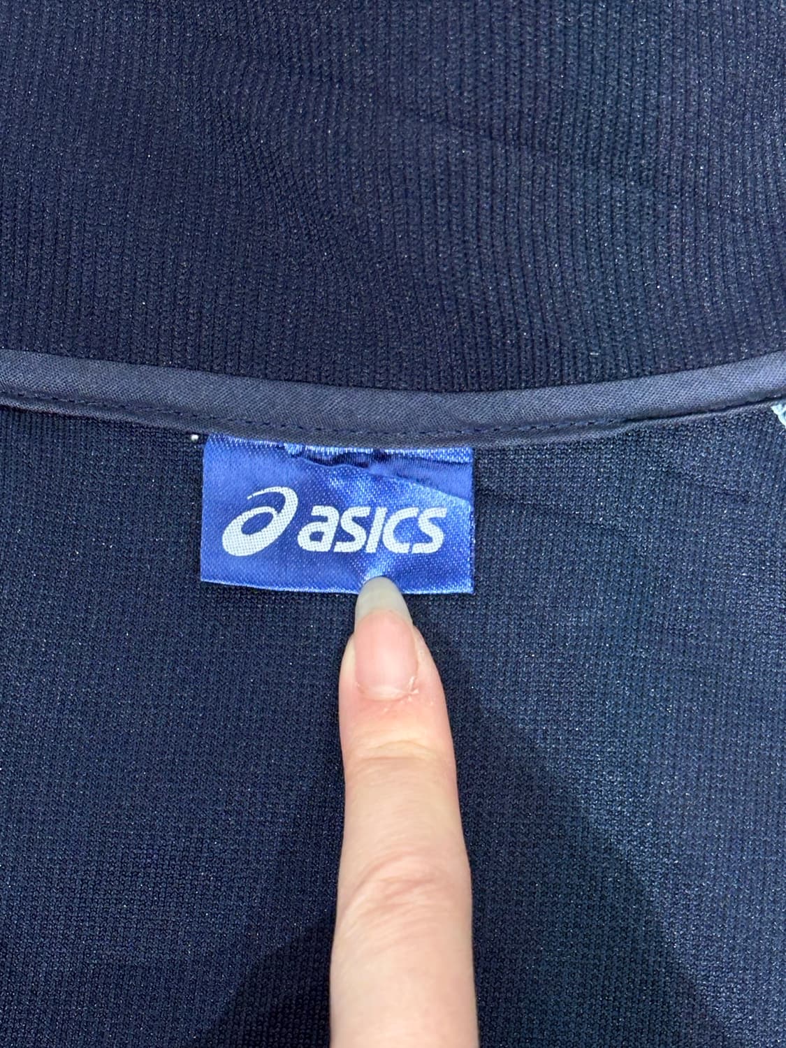 아식스 네이비 오버핏 트랙탑 져지 M 상품이미지7