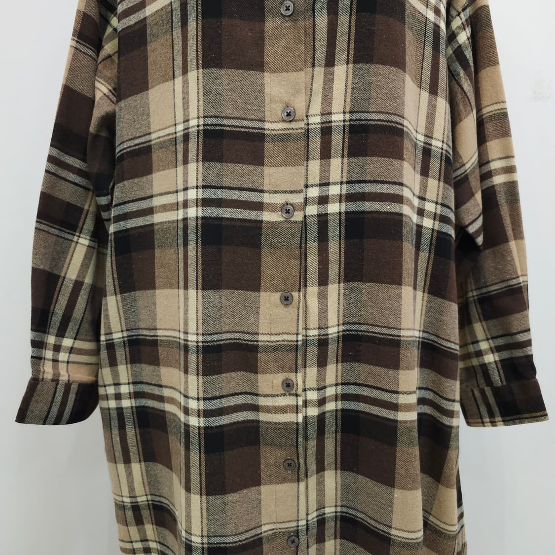 Marilyn 
체크 패턴 롱셔츠 원피스 빅사이즈 상품이미지4