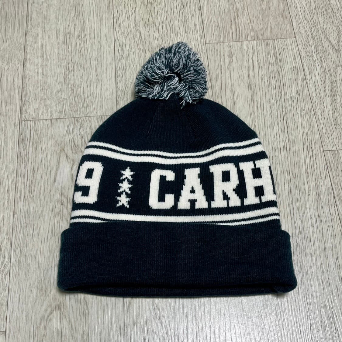 🧢 [CARHARTT] 팬 비니 (Fan Beanie) / 마린 화이트 상품이미지1