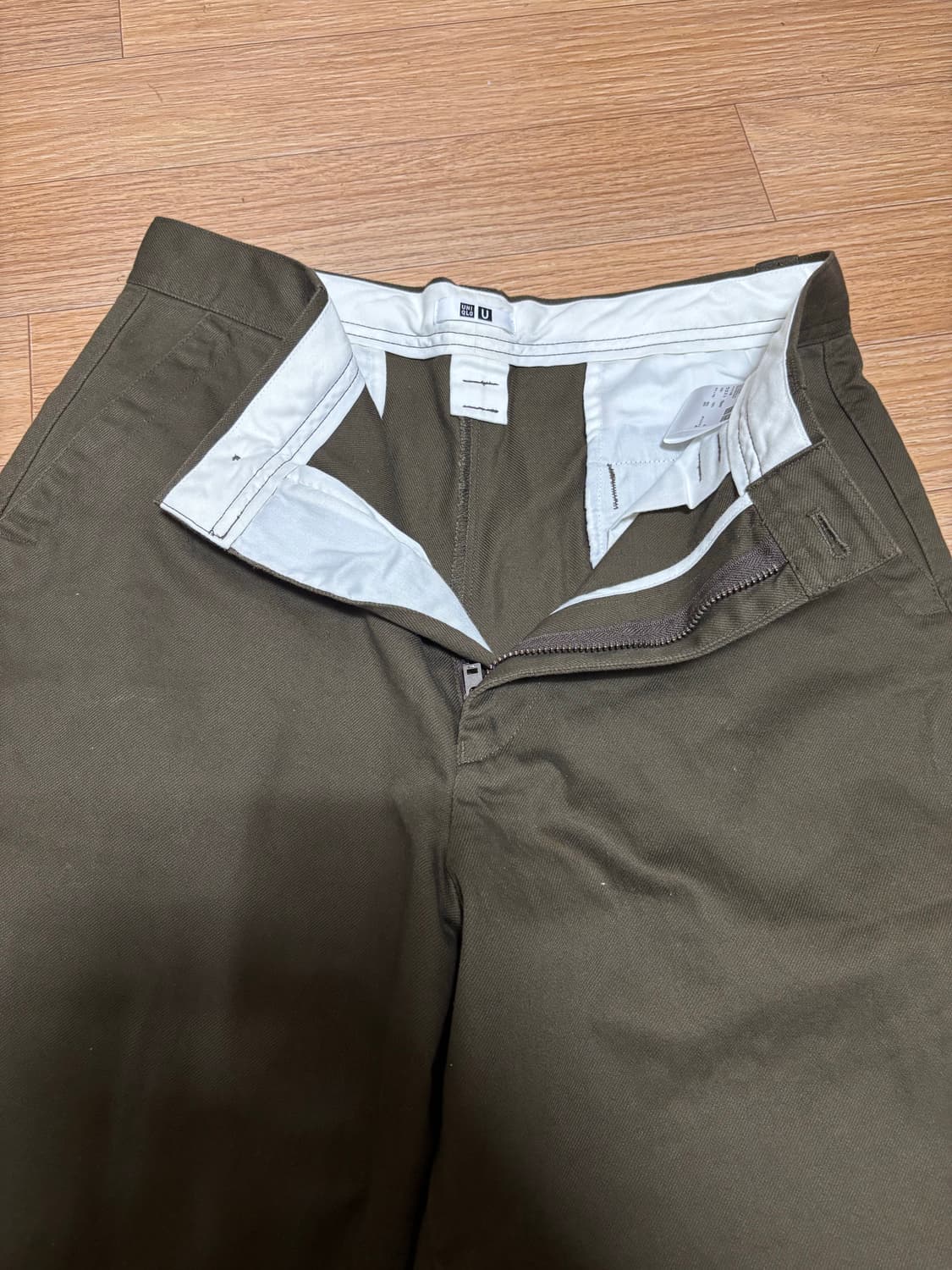 유니클로 U 올리브 와이드 팬츠 31인치 상품이미지4