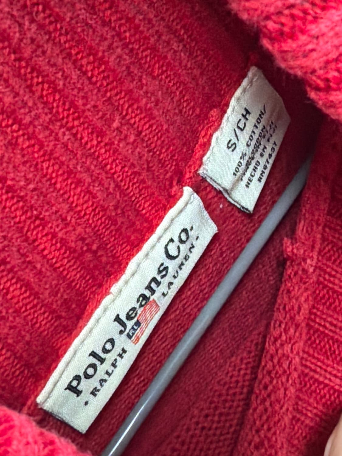 폴로 레드 옆트임 폴라 니트 상품이미지2