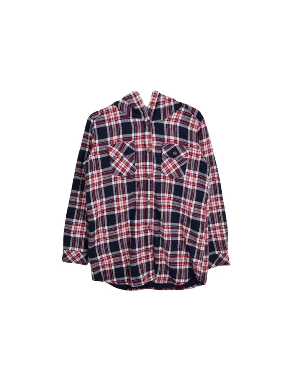 JPN 체크 패턴 후드셔츠 상품이미지4