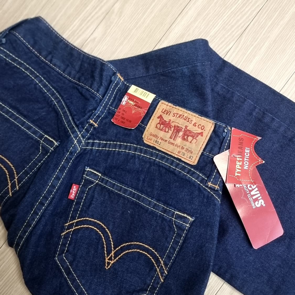 리바이스 TYPE1 데님 팬츠 새상품(78*82) 상품이미지2