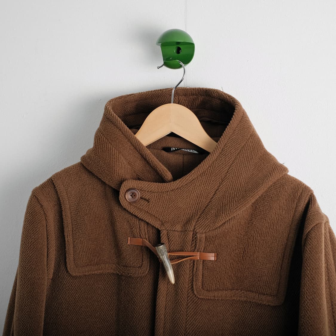 인버티어 90s MoorBrook 헤링본 울 더플코트 103-105사이즈 상품이미지4