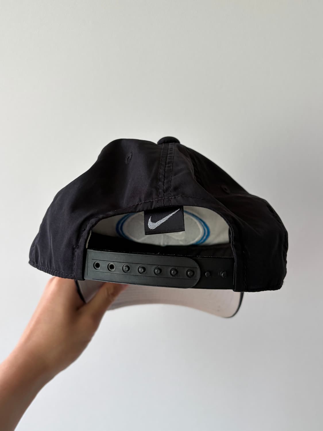 90s 올드 나이키 nike 스우시 나일론 블랙 스냅백 상품이미지5