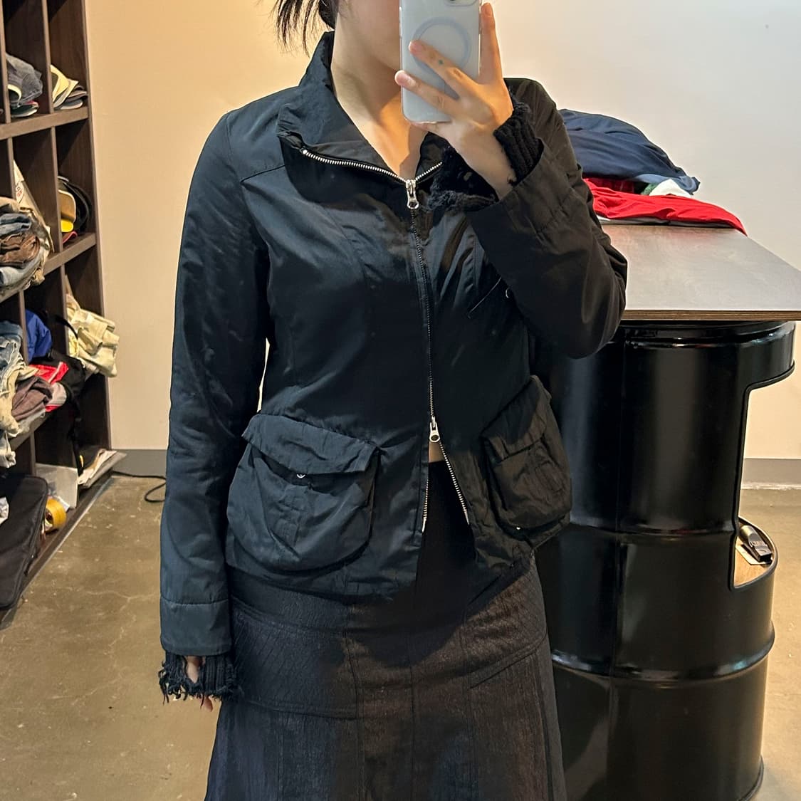 블랙 그런지 2way 자켓 상품이미지2