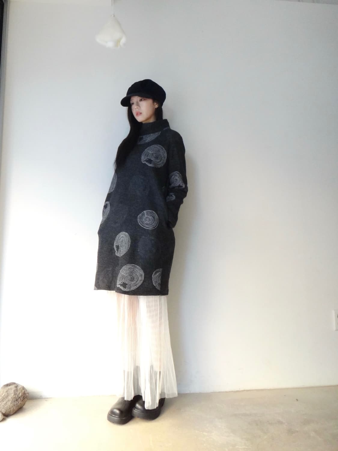 Tree ring pattern layered top & ops  상품이미지4