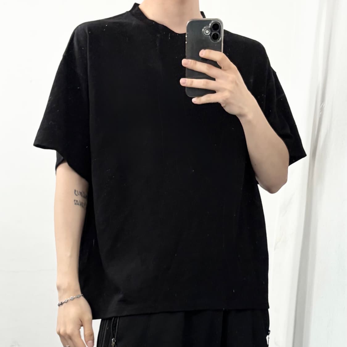 렉토 25FW 울 백로고 반팔 티셔츠 상품이미지2