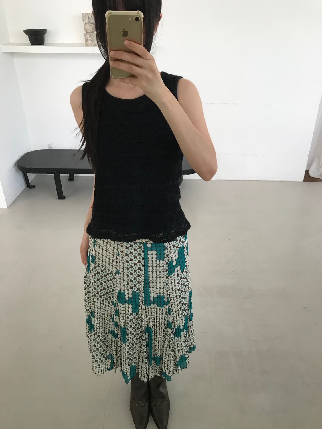 vintage black lace sleeveless 상품이미지4
