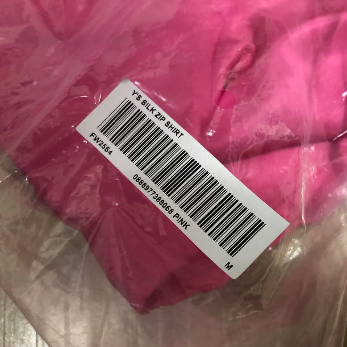 슈프림 x Y's 바이 요지 야마모토 실크 집업 숏슬리브 셔츠 핑크 M 상품이미지5