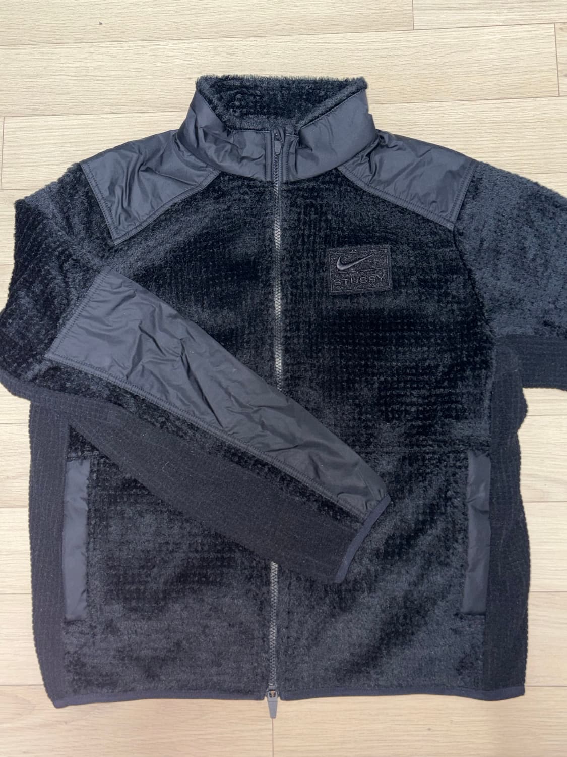 스투시 나이키 플리스 집업 블랙 상품이미지1