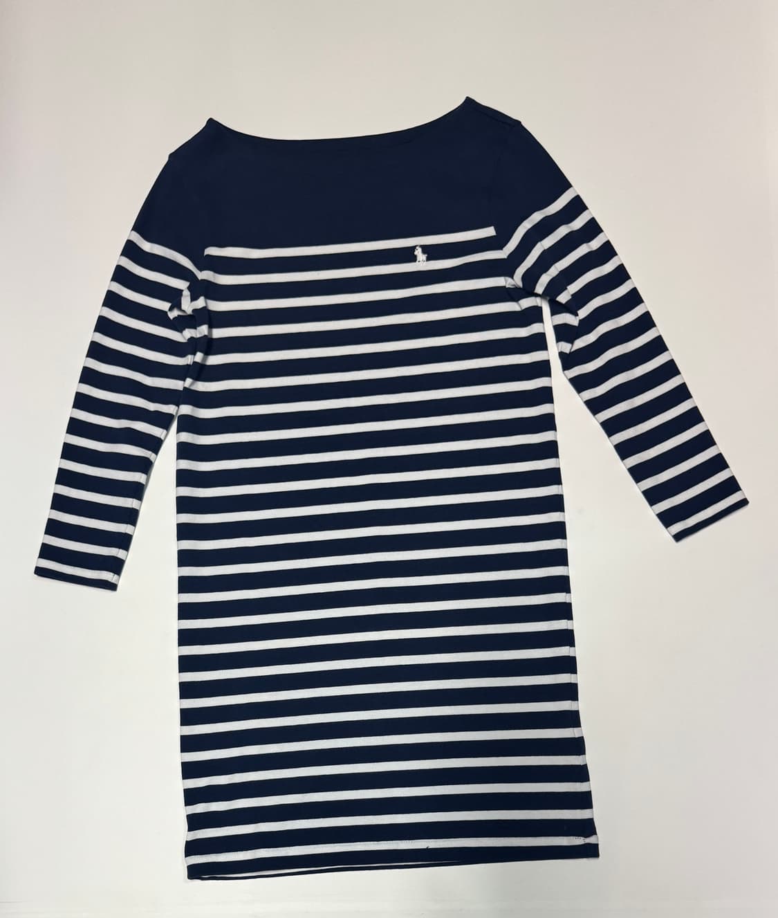 정품!! 여성 폴로 랄프로렌 스트라이프 입술넥 긴팔 원피스 상품이미지1