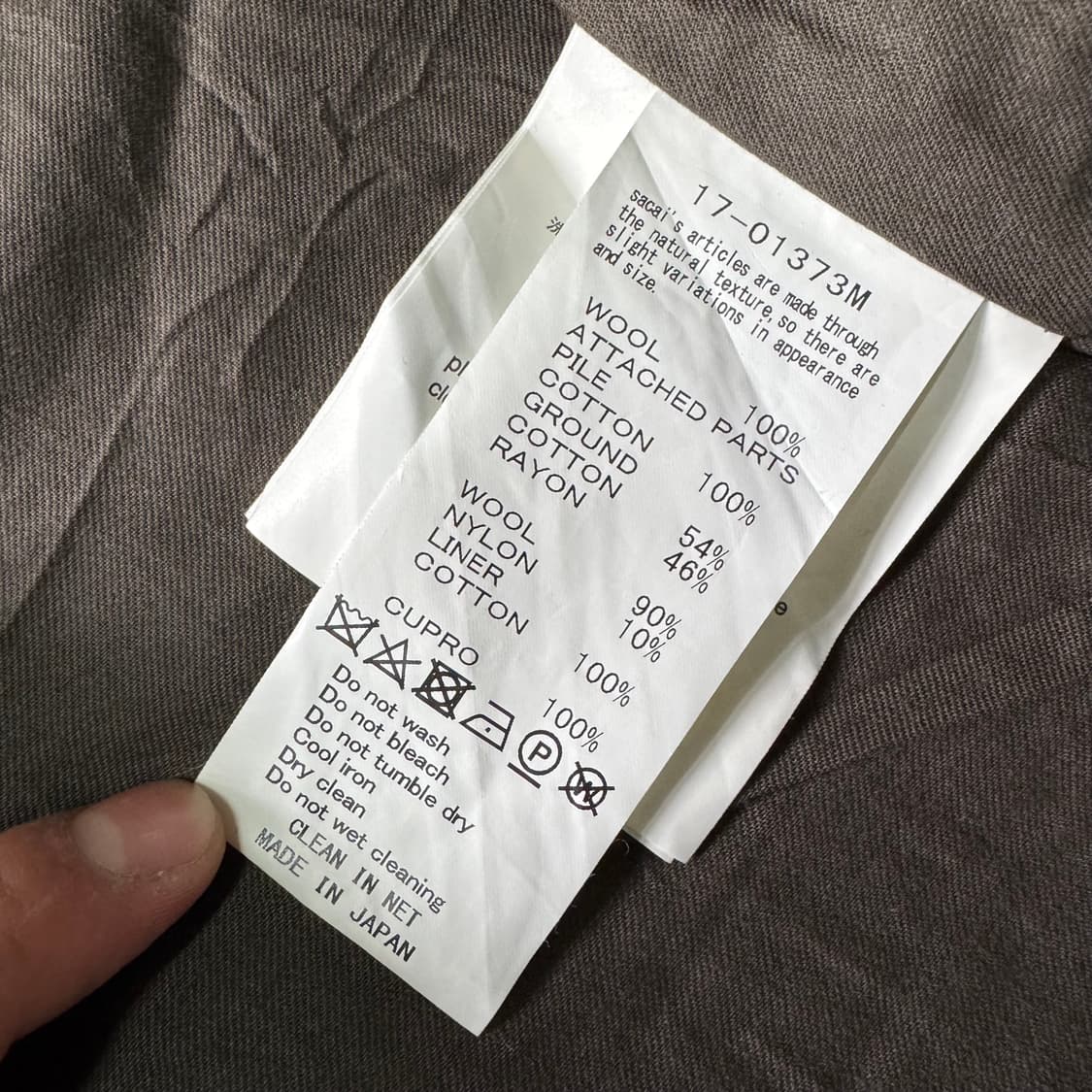 [S~M] Sacai 사카이 M-47 울 장진호파카 상품이미지10