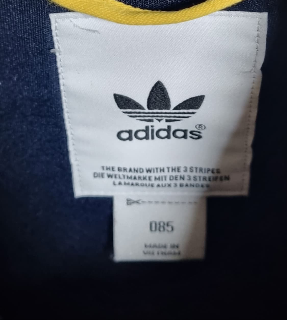 실측 S (55) 아디다스 네이비 롱 후리스 플리스 집업 상품이미지3