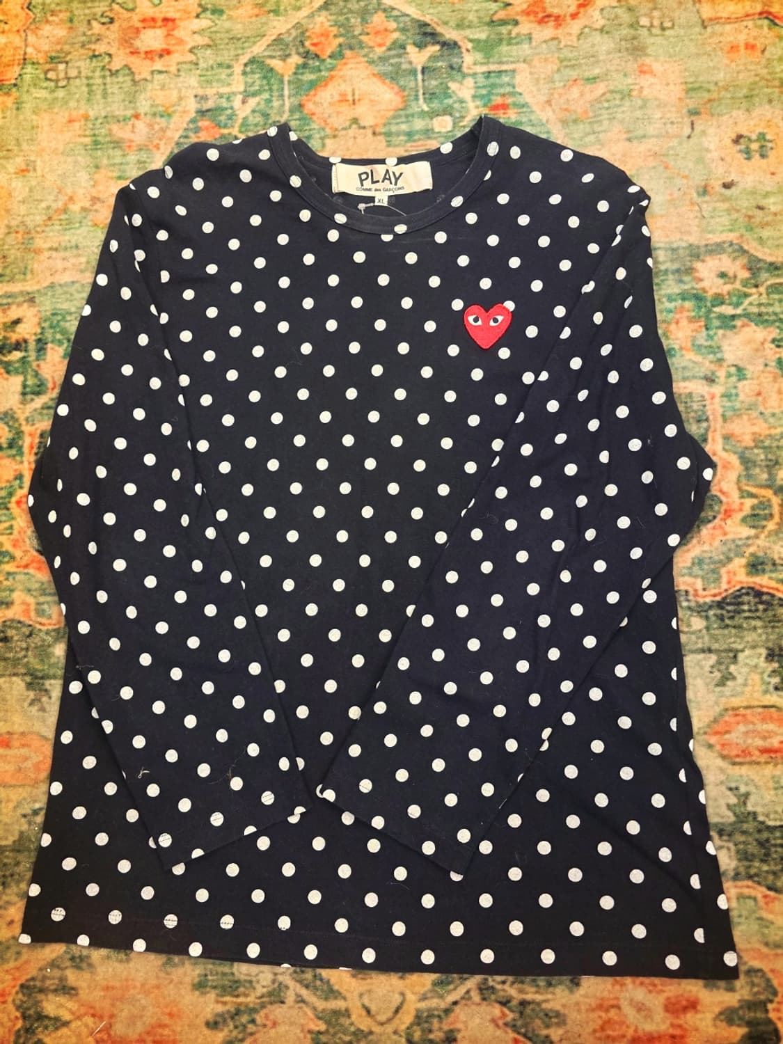 꼼데가르송플레이(Comme des Garçons Play) 도트긴팔티셔츠 상품이미지4