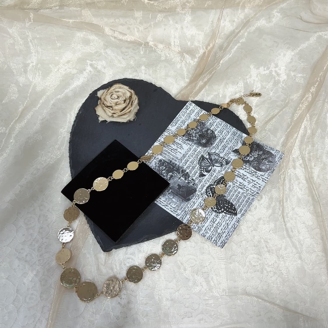 빈티지 juleslo  해머링 메탈 목걸이 상품이미지2