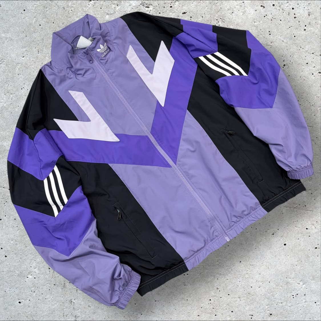 [2XL] 아디다스 리카이브 퍼플 블랙 바람막이 자켓 C33 상품이미지1