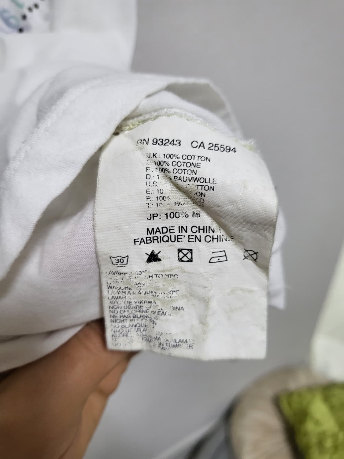 Diesel 디젤 흰색 프린팅 반팔 티셔츠 S 55-66 상품이미지5