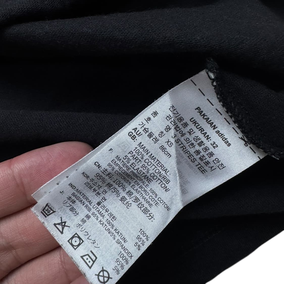 아디다스 블랙 화이트 링거 티셔츠 상품이미지4