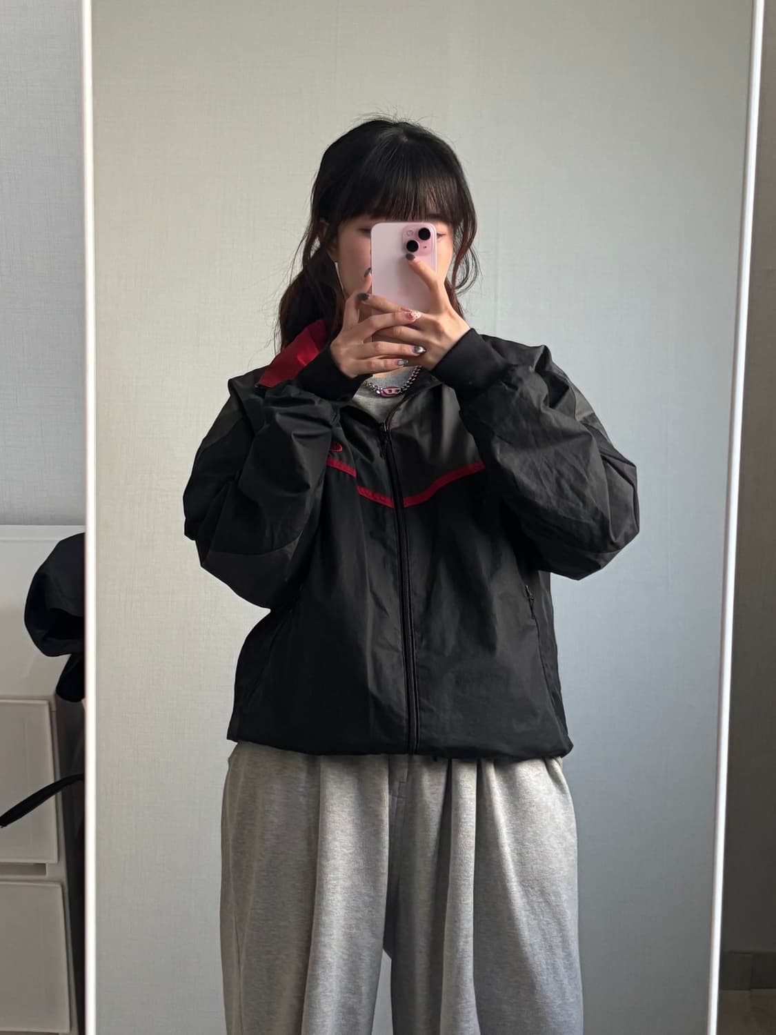 무배)나이키 올드스쿨 바람막이 M 상품이미지3