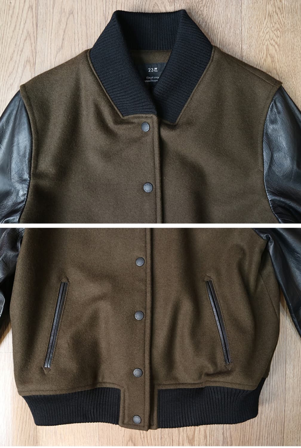 일본판 23KU 울+가죽 바시티 자켓
우먼M 상품이미지2