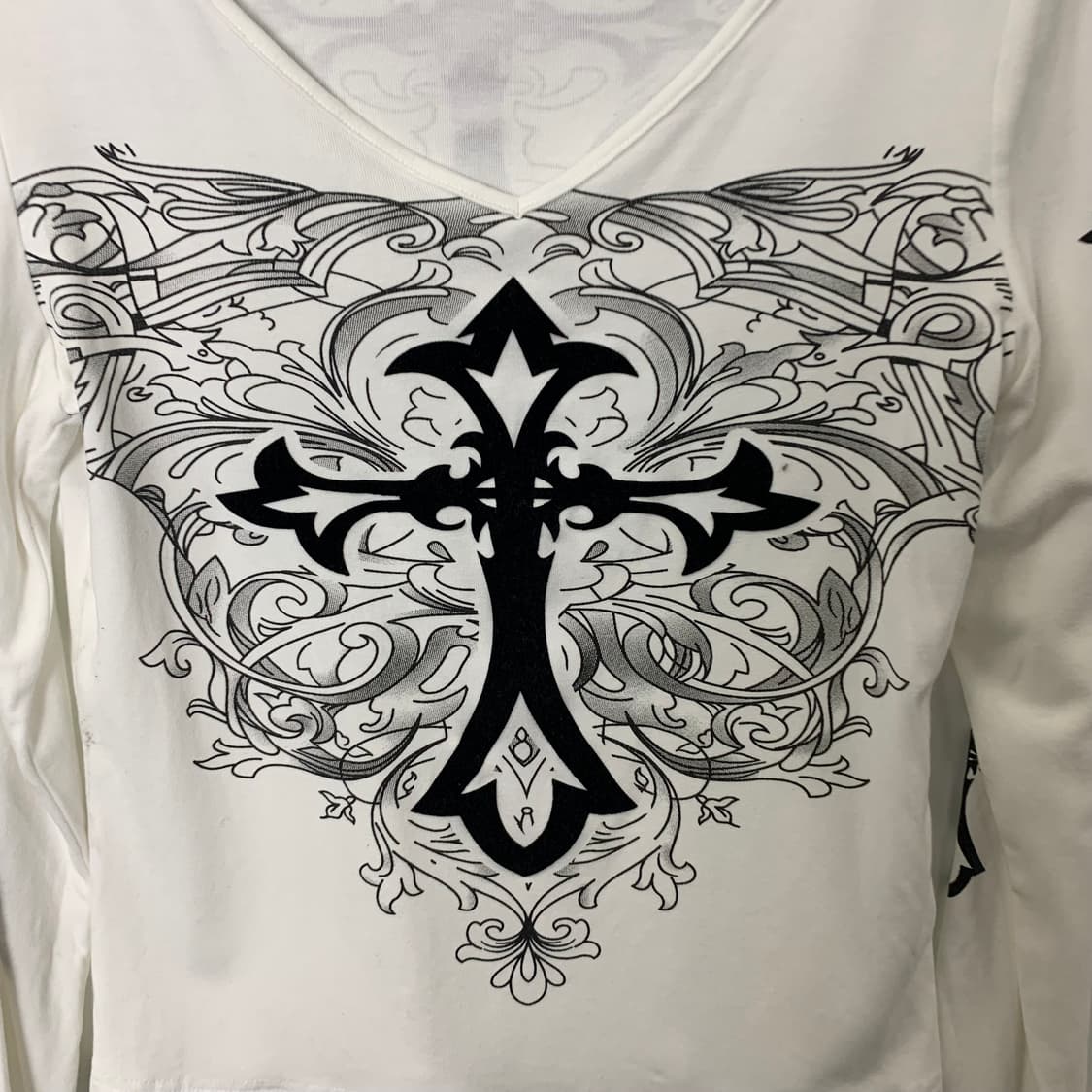 Vintage 빈티지 y2k 와투케 지뢰계 프린팅 롱슬리브 긴팔티 상품이미지4