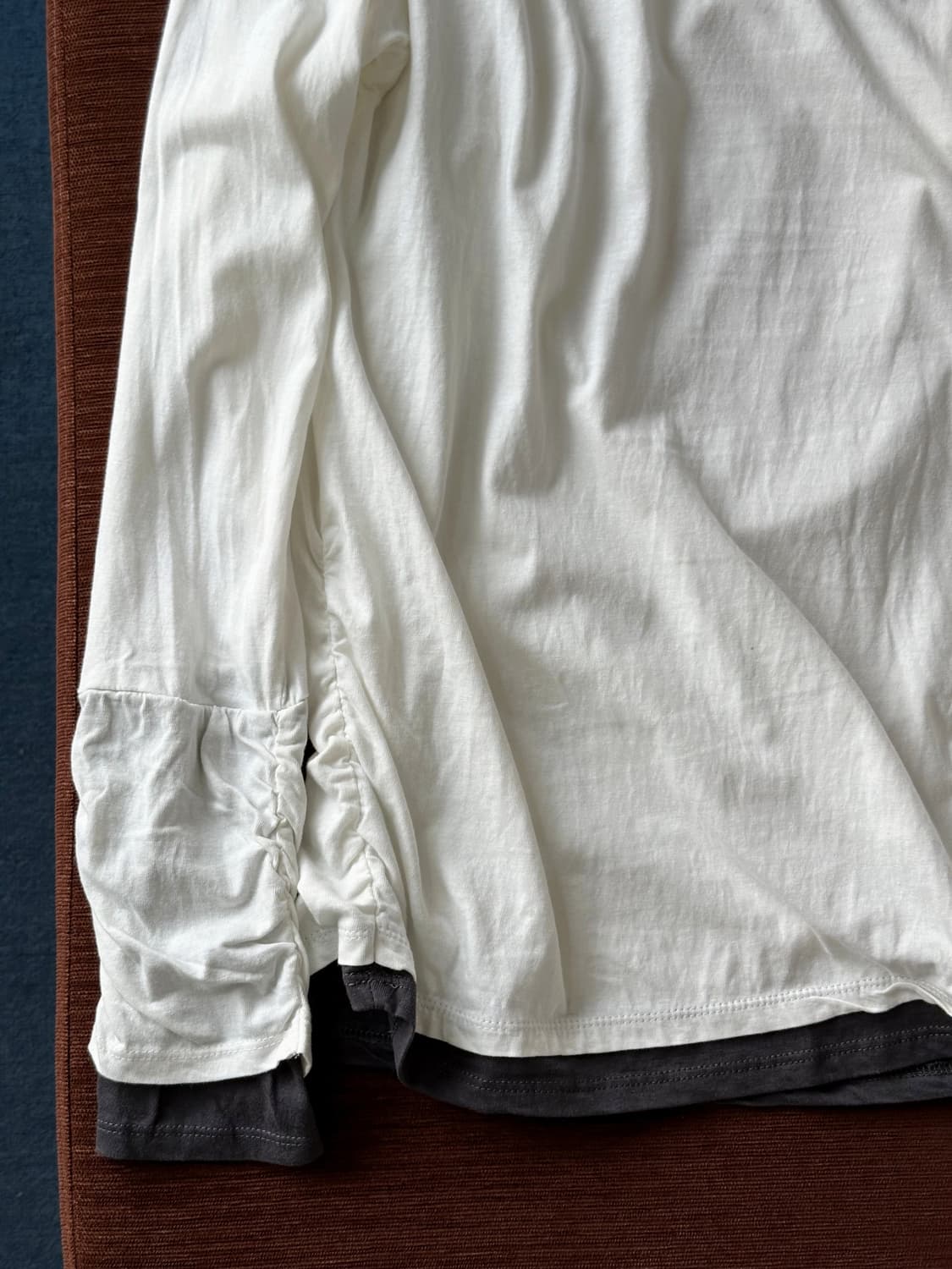 Light cotton design shirred L/S TOP 상품이미지6