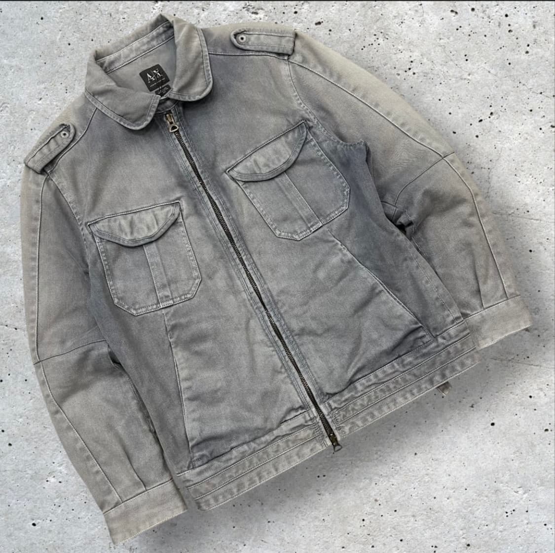 [M] 아르마니 익스체인지 데님 집업 자켓 그레이 블루 B164 상품이미지1
