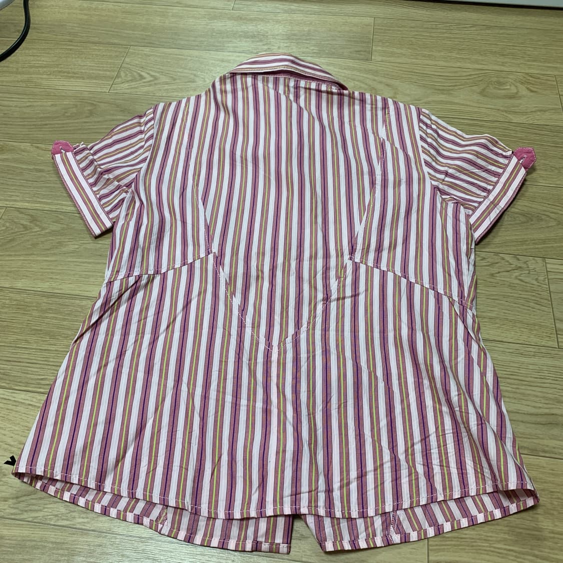 90)폴스미스 블랙(Paul Smith) 멀티 스트라이프 여성 반팔 셔츠 상품이미지2