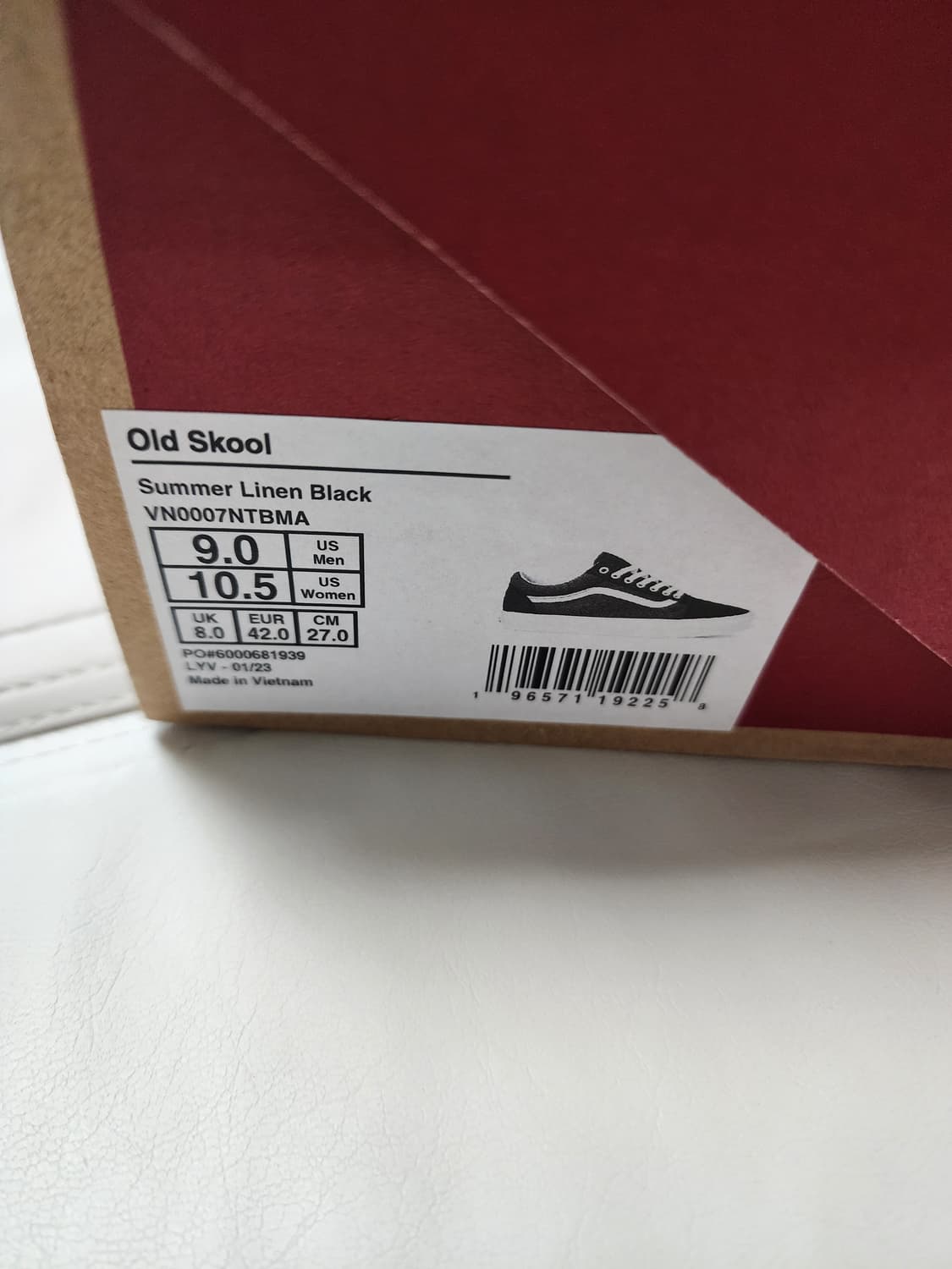 반스올드스쿨블랙써머린넨270사이즈 상품이미지3