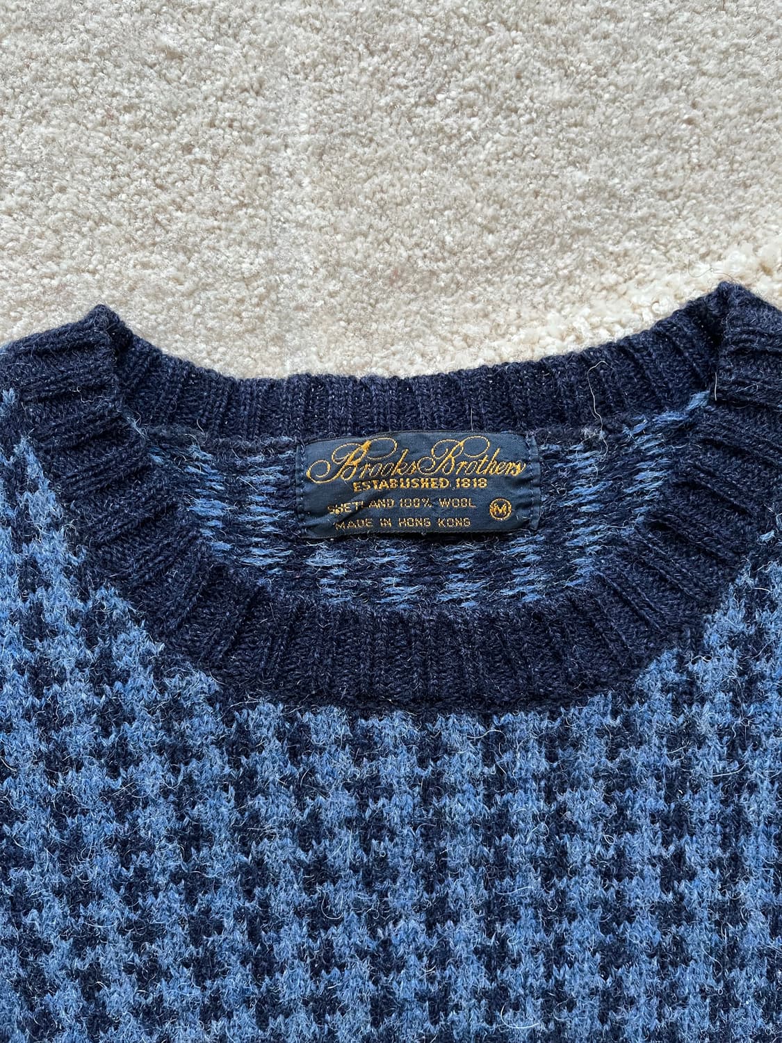 90s 브룩스 브라더스 셔틀랜드 울 하운드투스 니트 (100) 상품이미지4