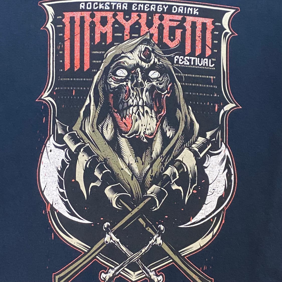 미국 빈티지 메이햄 MAYHEM 페스티벌 굿즈티 반팔티 락티셔츠 상품이미지3