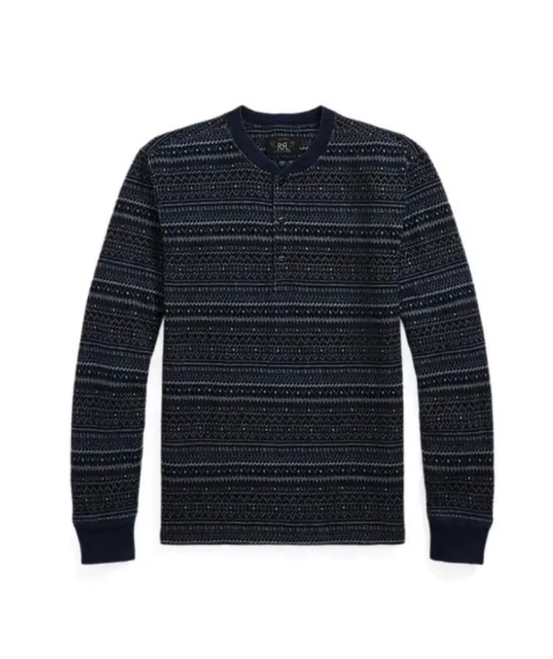 RRL 인디고 자카드 헨리넥 M 상품이미지1