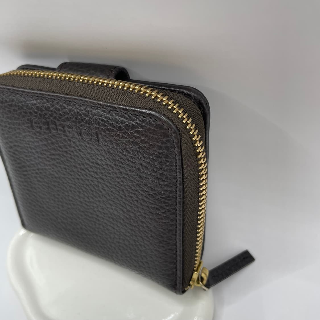 구찌 레더 지퍼 카드지갑 반지갑 브라운 상품이미지3