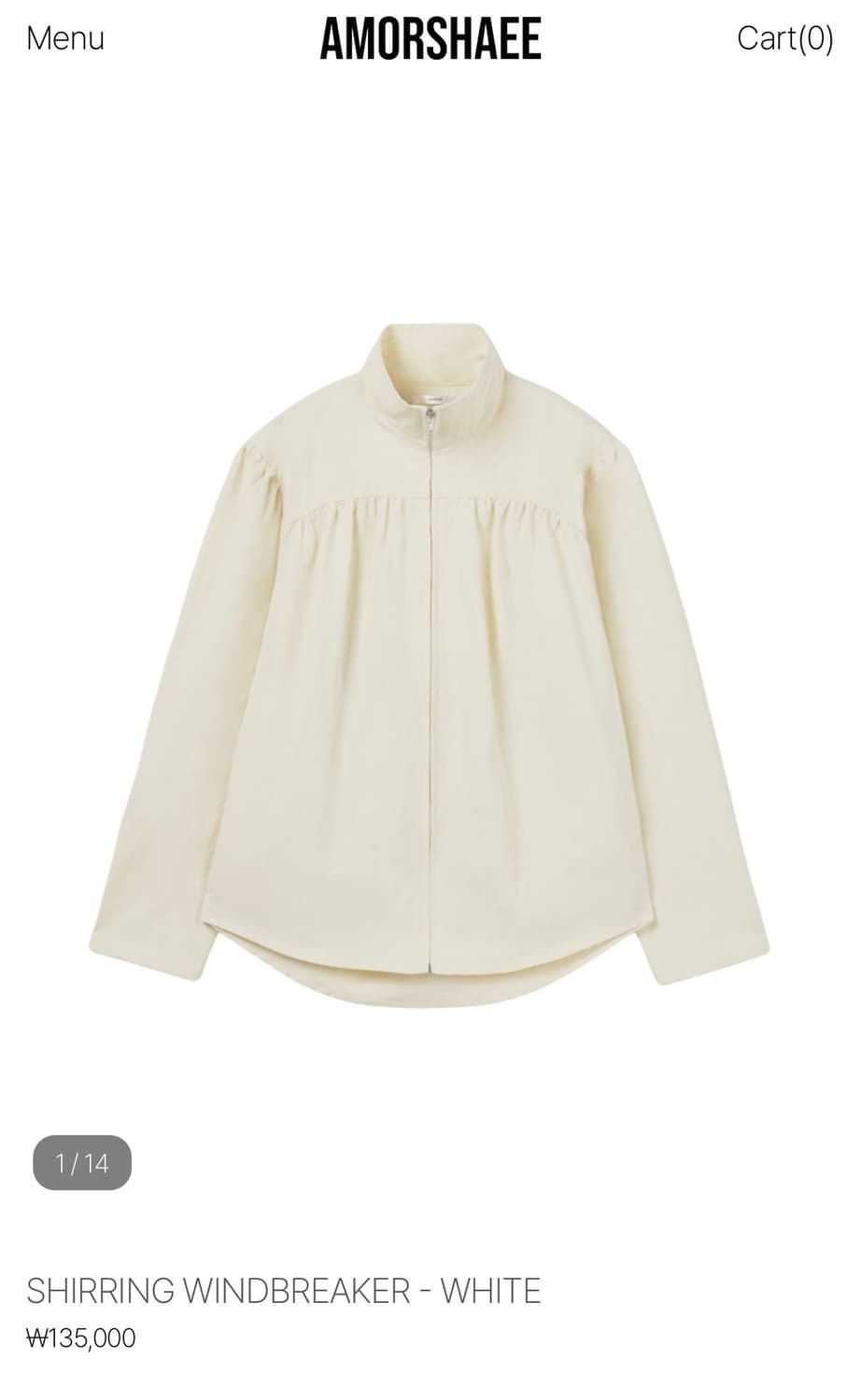 SHIRRING WINDBREAKER - WHITE 상품이미지1