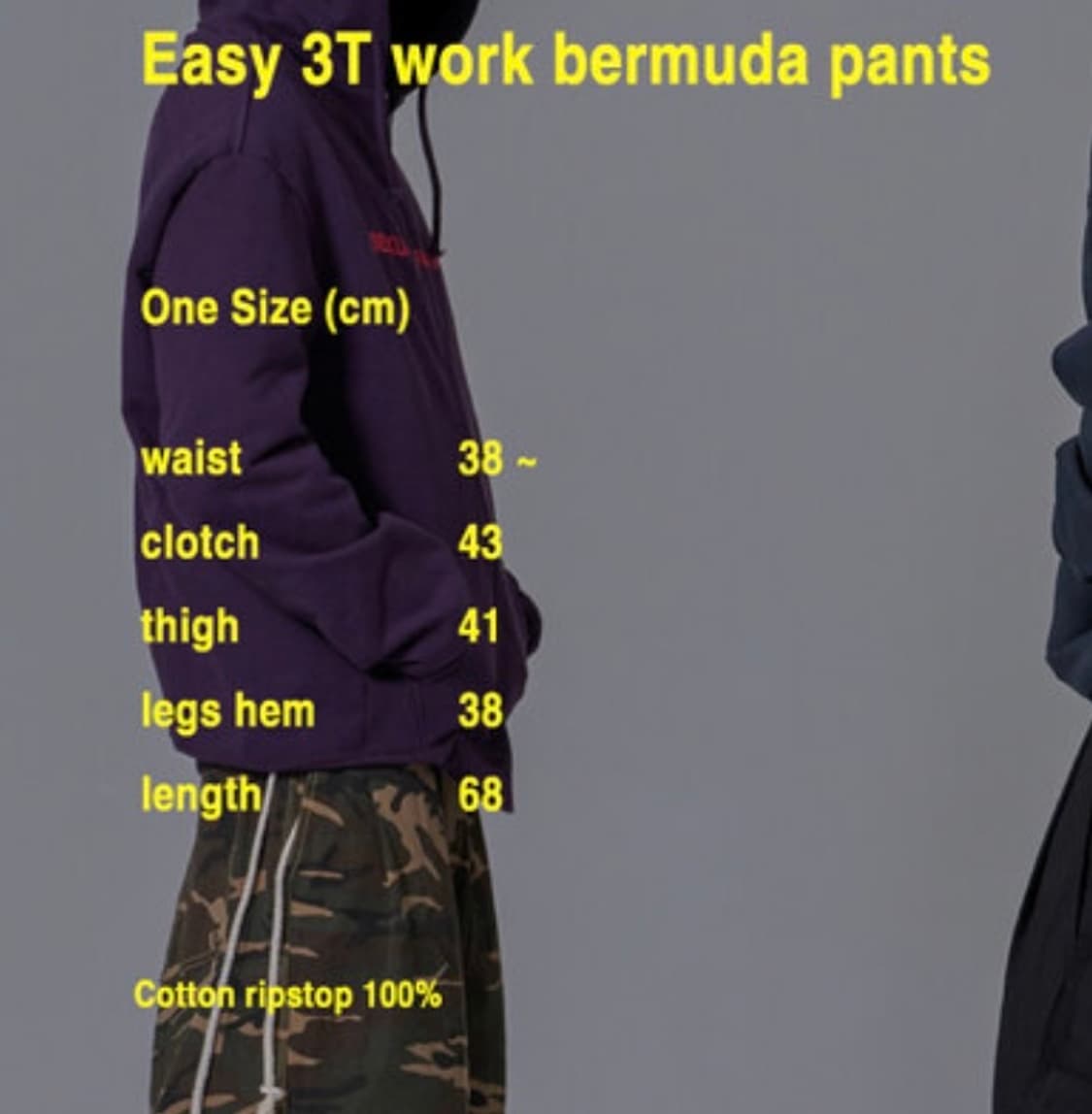 Wapworks W088 Easy 3T work bermuda pants 상품이미지4