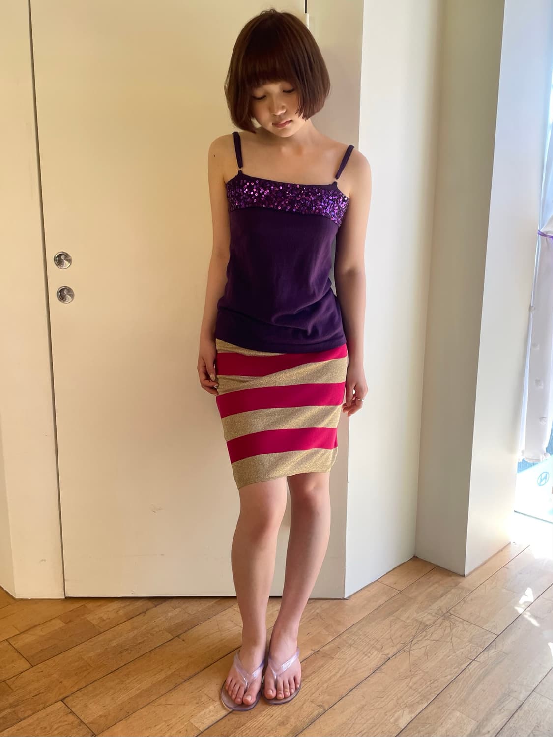 stripe midi skirt 상품이미지4