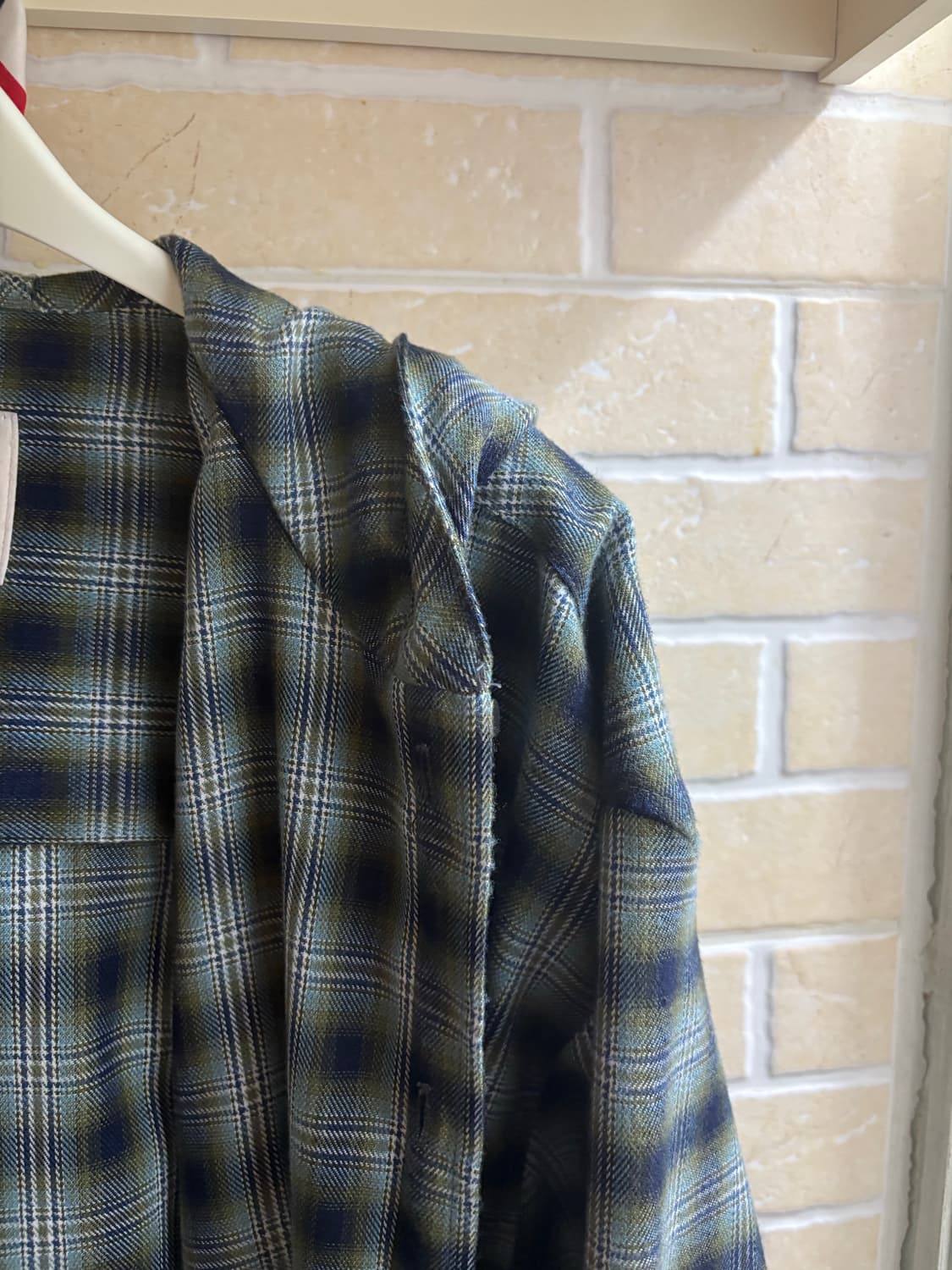 알렌느 - 체크 후드 블루 2사이즈 상품이미지5