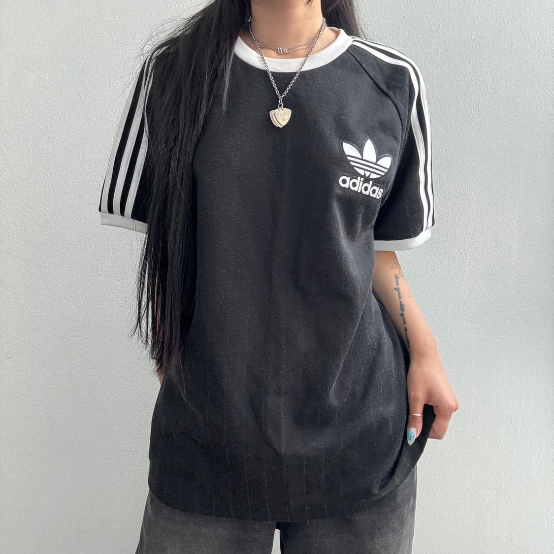 아디다스 스트라이프 삼선 링거티 L 상품이미지2