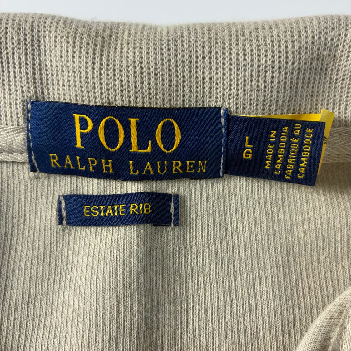 Polo  폴로 랄프로렌 신형 자수 코튼 아이보리 반집업  상품이미지5