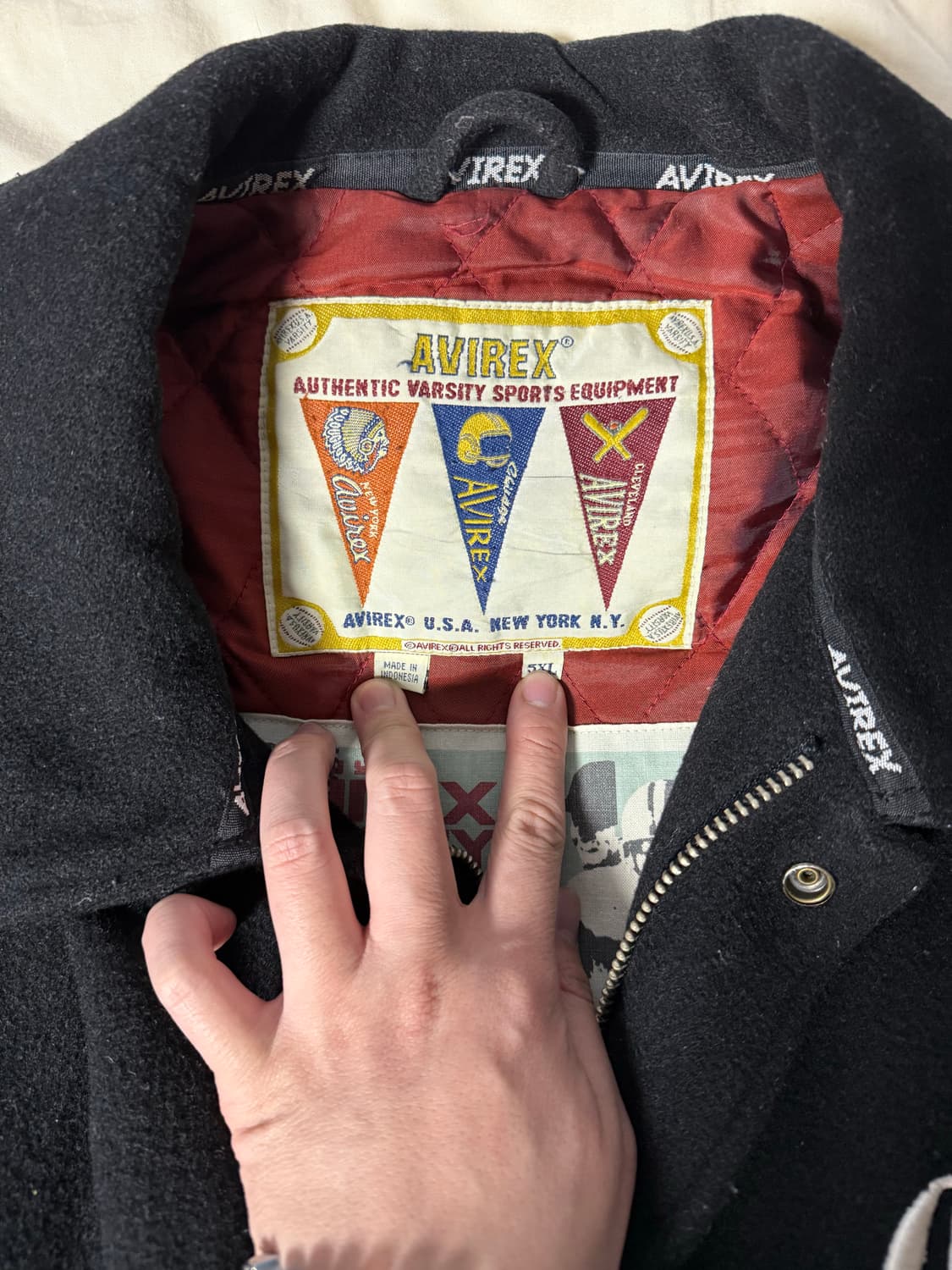 [5XL] 아비렉스 90s 울 바시티 자켓 상품이미지2