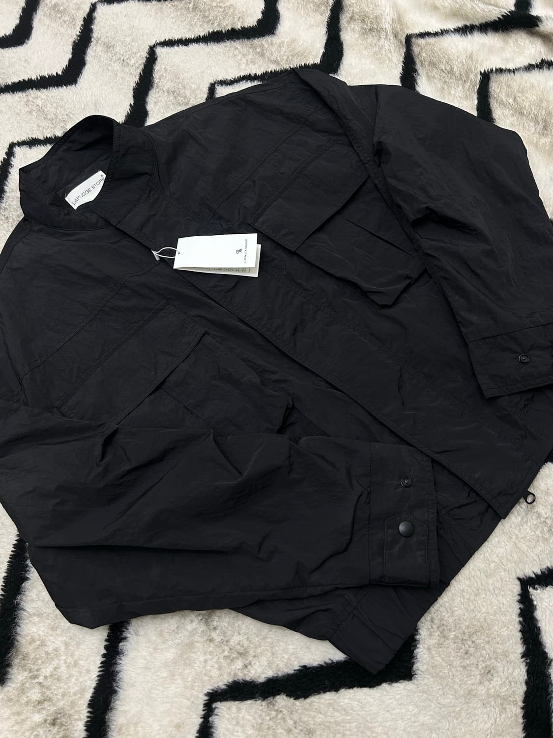 [M]라퍼지스토어 오버핏 2Way 바람막이/블랙 상품이미지1