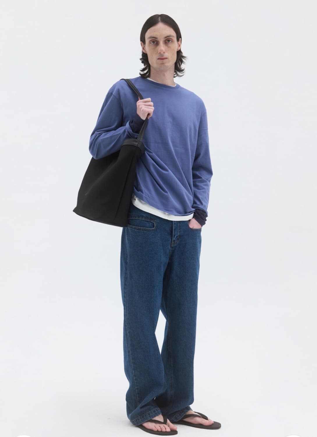 윈더 DOWNTOWN LEATHER TRIM BUCKET BAG  상품이미지3