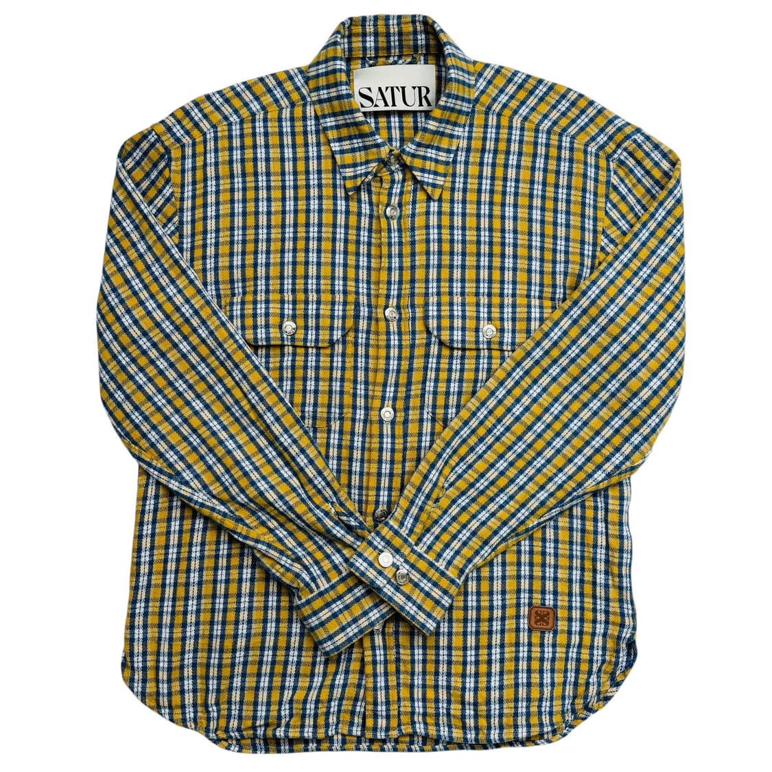 세터 더블 포켓 체크 플란넬 셔츠 M 상품이미지1