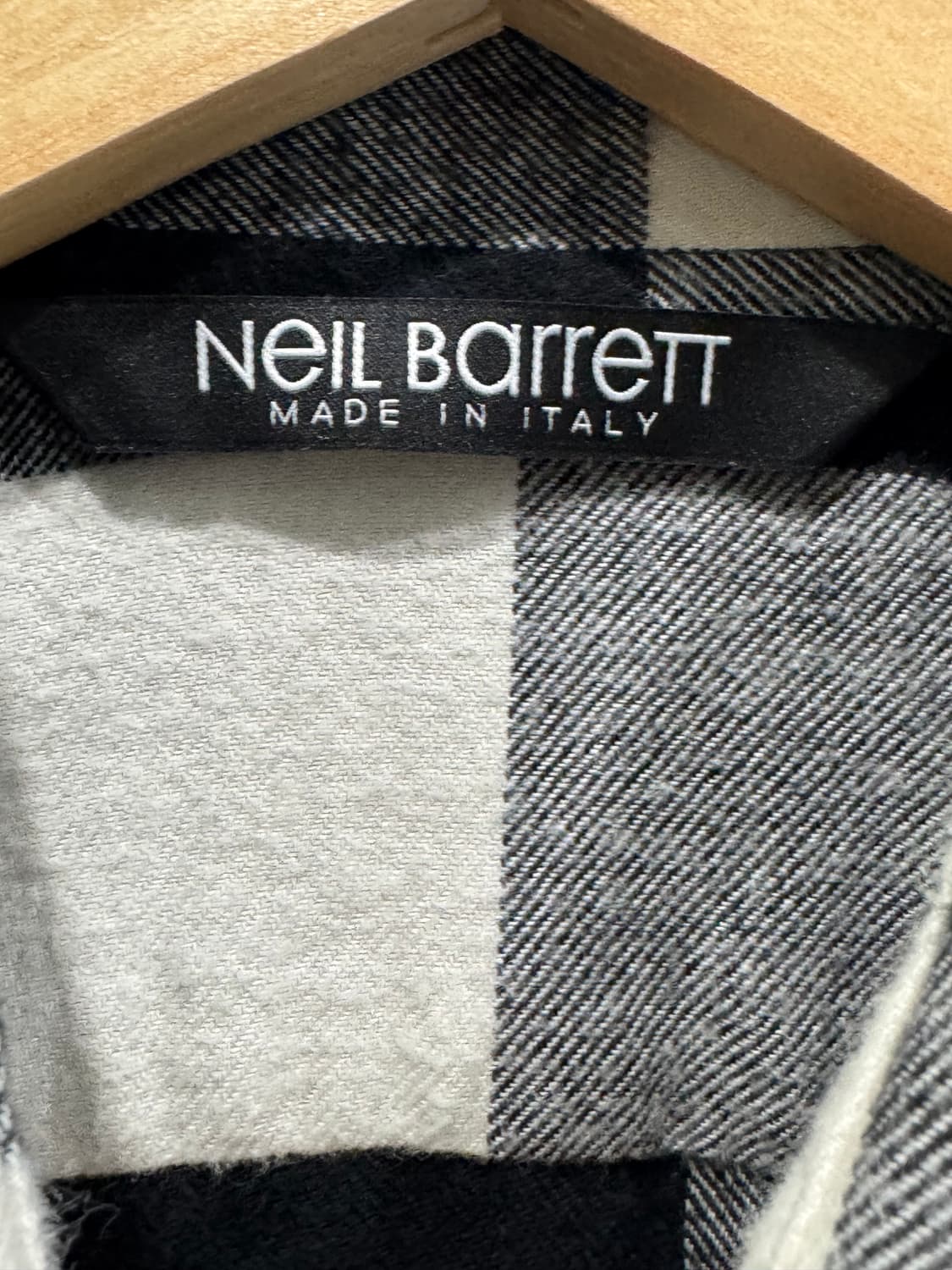 닐바렛 남성 겨울 블랙/화이트 체크 셔츠 41/16 상품이미지2