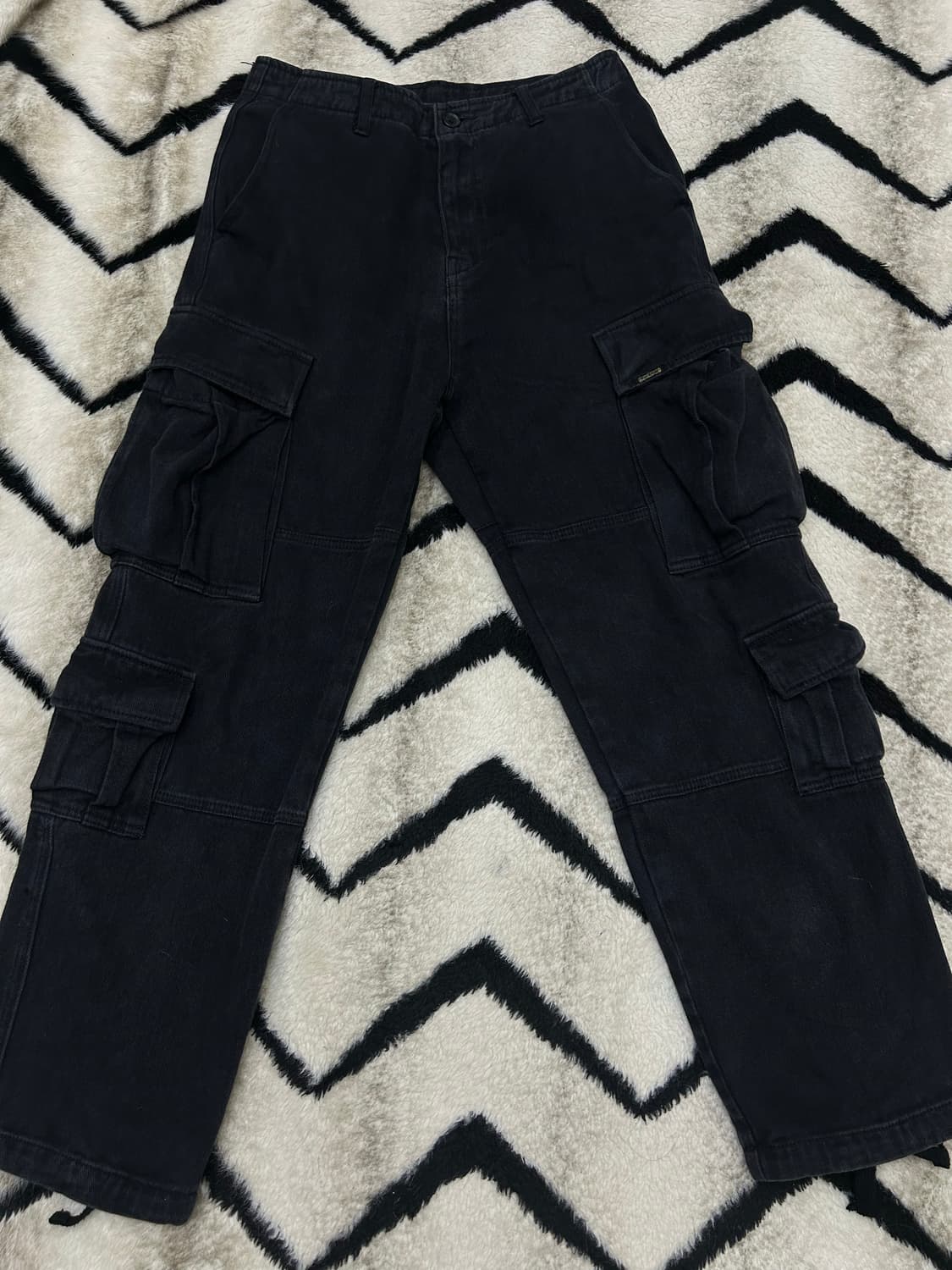 [M]브라운브레스 카고 팬츠/흑청 상품이미지2