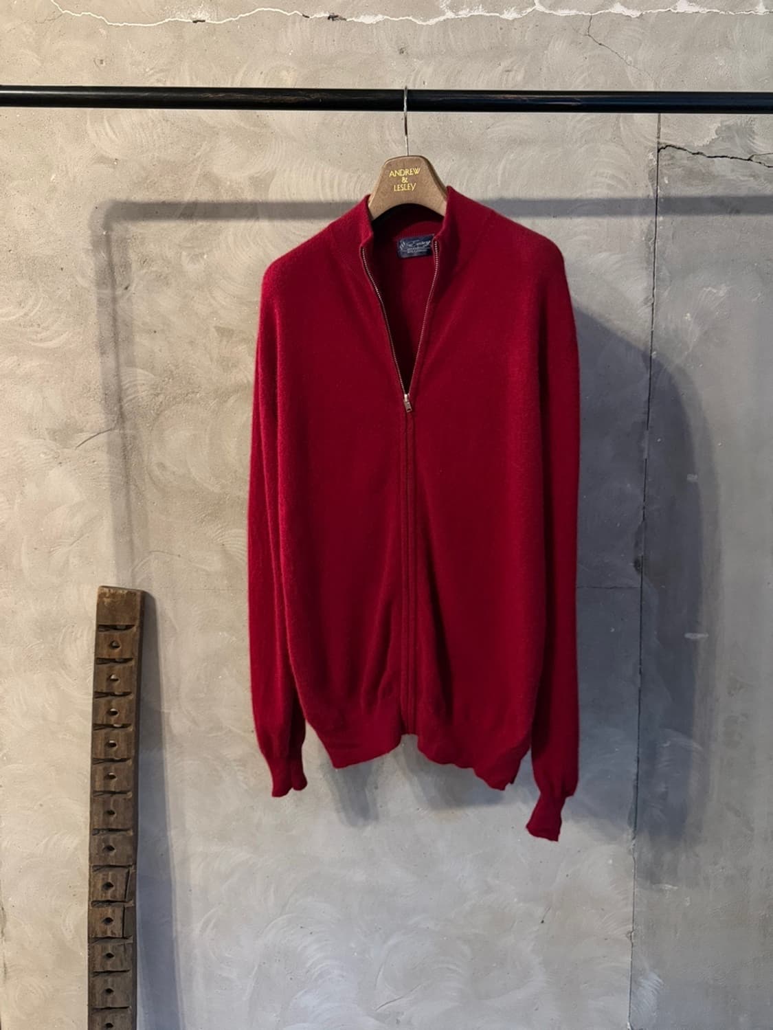 VTG 몽고 캐시미어 니트 집업 남성105 상품이미지10